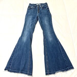 KanCan (Exclusively For Maurices) Dark Blue Dramatic Flare Jeans